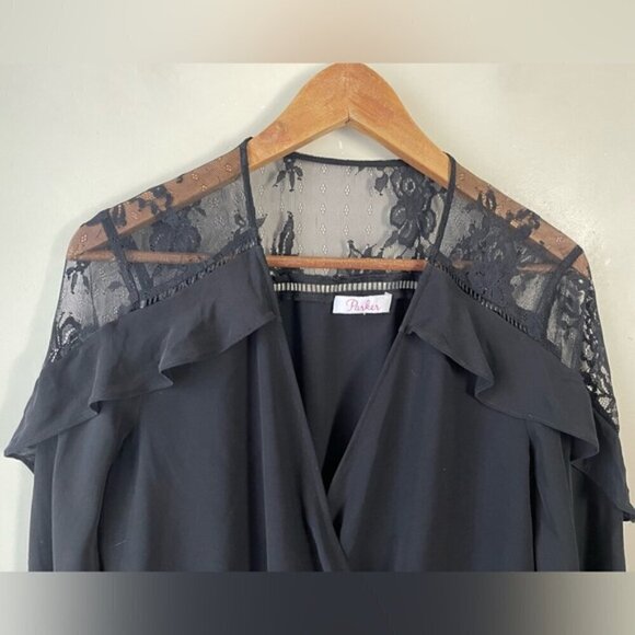 PARKER  Amber Combo Romper in Black lace small - Picture 4 of 10